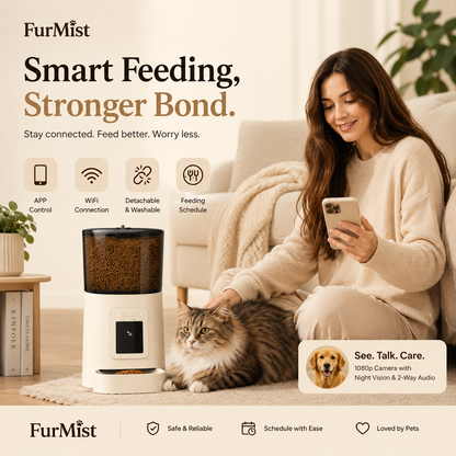 FurMist™ Smart WiFi Pet Feeder with HD Camera