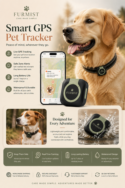 FurMist Smart GPS Pet Tracker