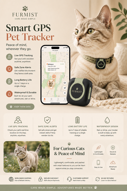 FurMist Smart GPS Pet Tracker