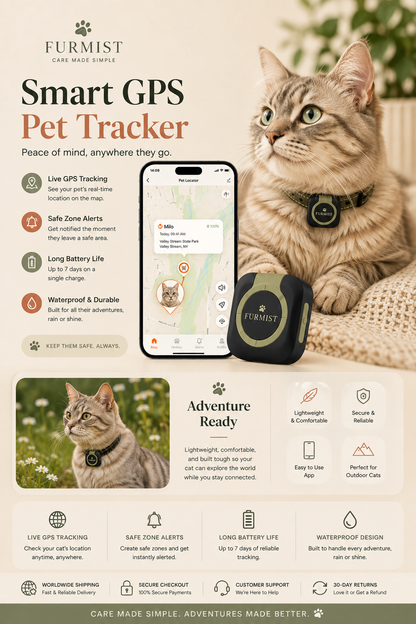 FurMist Smart GPS Pet Tracker