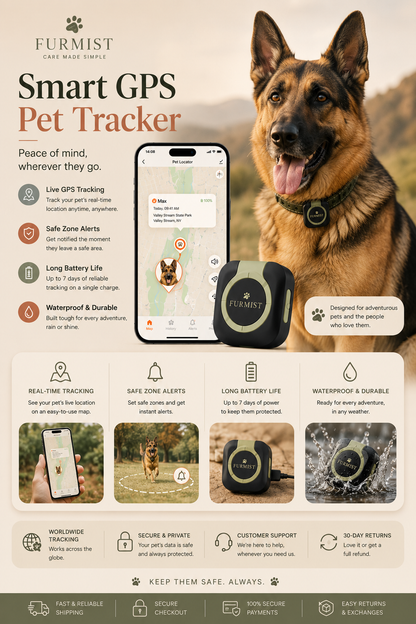 FurMist Smart GPS Pet Tracker
