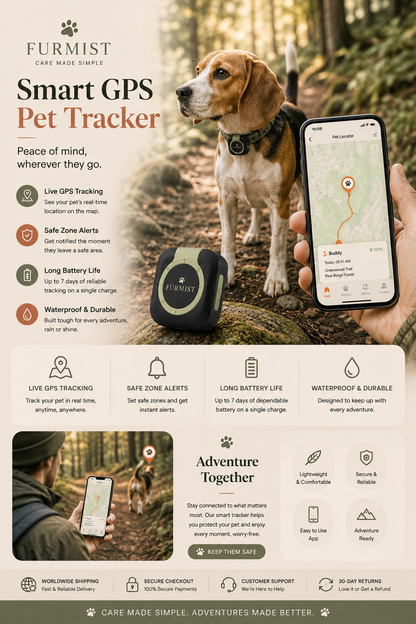 FurMist Smart GPS Pet Tracker